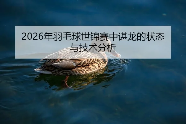 2026年羽毛球世锦赛中谌龙的状态与技术分析